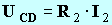 U CD = R2 . I2