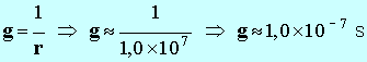 g = 1,0 E-7 S