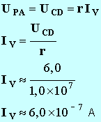 I V = 6,0 E-7 A