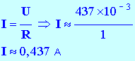 I = 0,437 A